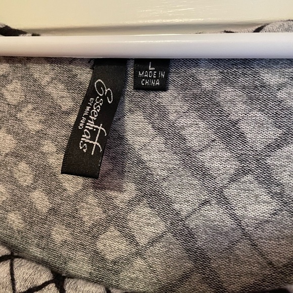 essentials grey cap sleeve knee length dress- large - Picture 2 of 2